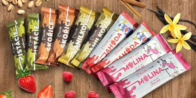 Zdravé tyčinky Melleni: ovocné i proteinové