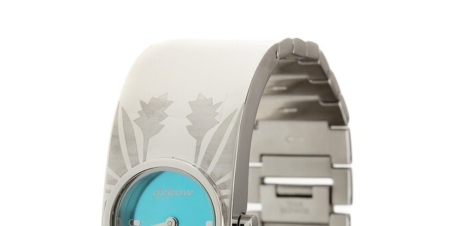 Dámské ocelové hodinky Oxbow s azurově modrým ciferníkem