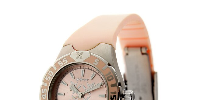 Dámské růžové hodinky Oxbow s pryžovým řemínkem