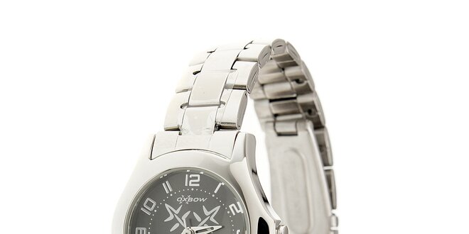 Dámské ocelové hodinky Oxbow s černým ciferníkem