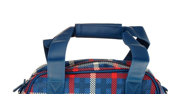 Modrá kostkovaná kabelka Paul Frank