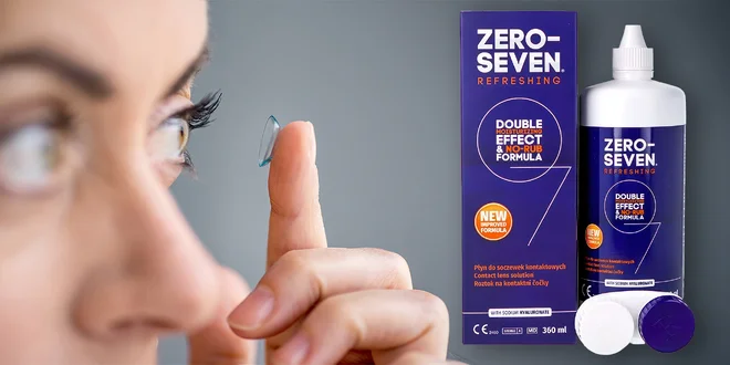 Roztok na kontaktní čočky Zero-seven: 500-2000 ml