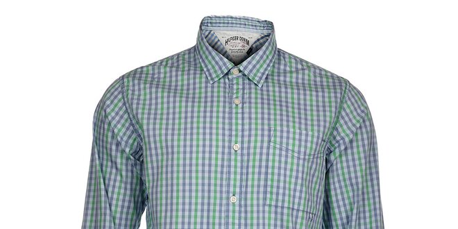 Pánská modro-zelená kostkovaná košile Tommy Hilfiger