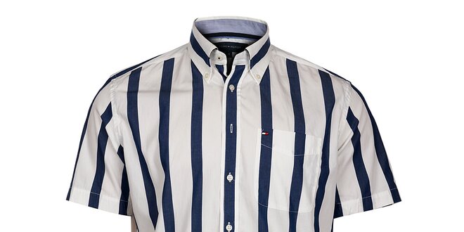 Pánská modrobílá proužkovaná košile Tommy Hilfiger
