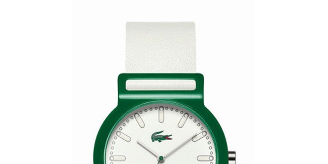 Pánské zeleno-bílé hodinky Lacoste