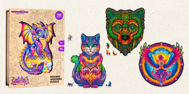 Dřevěné puzzle české výroby: 100–350 unikátních dílků