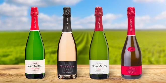 Španělská cava Mont Marcal: bílá i růžová