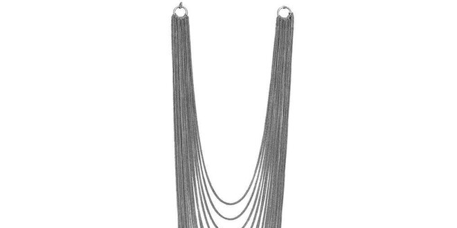 Dámský mnohařadý stříbrně tónovaný náhrdelník Esprit