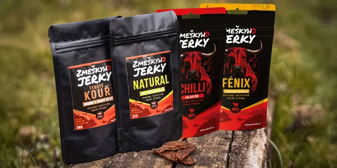 Balíčky českého vepřového a hovězího jerky