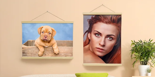 Foto s dřevěnou lištou: na provázek či magnet