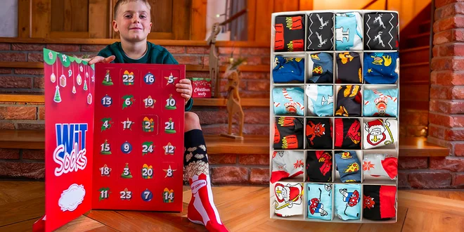 Adventní kalendář veselých ponožek české výroby