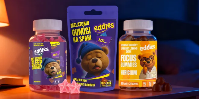 Eddies gumídci bez cukru pro dobrý spánek i soustředění