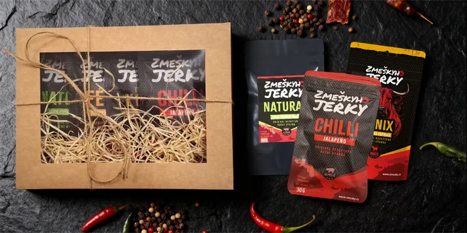 Balíčky českého vepřového a hovězího jerky i v dárkovém balení