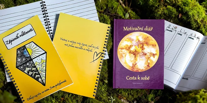Motivační diář, zápisníky sebelásky a vděčnosti