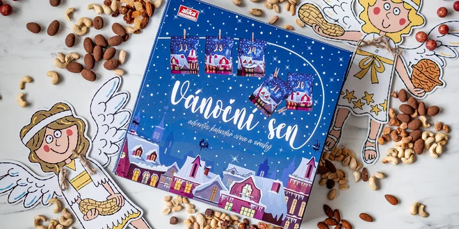 Zdravý adventní kalendář s oříšky a ovocem