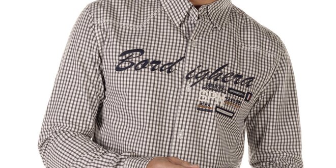 Pánská kostkovaná košile s nápisy Bendorff