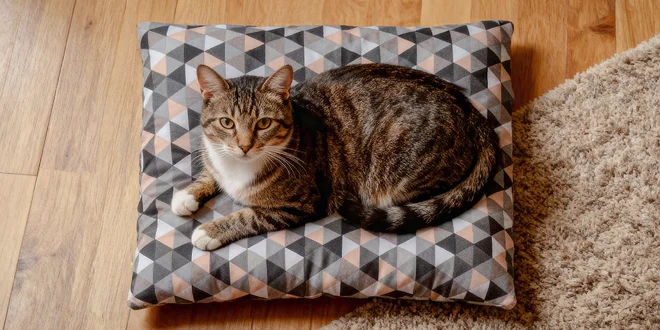 Polštář pro kočky s šantou kočičí či kozlíkem lékařským