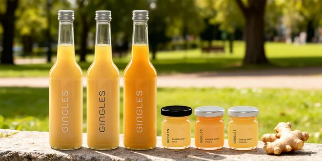 Zázvorové shoty v balení po 3 nebo 15 lahvích