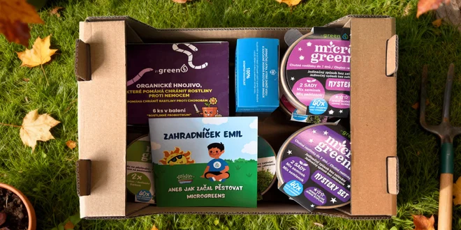 Pěstební bedýnky: microgreens v hydrogelu i vermikompost