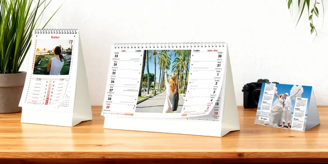 Stolní kalendáře z vašich fotek: šablony až pro 54 fotek