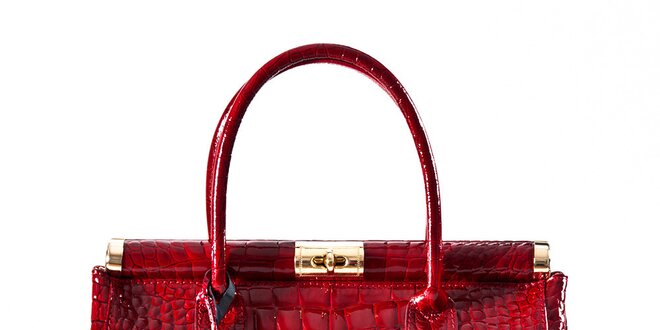 Dámská červená kabelka se zámečkem Luisa Vannini