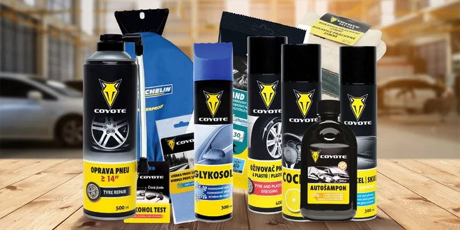 Autokosmetika Coyote na čištění interiéru i exteriéru