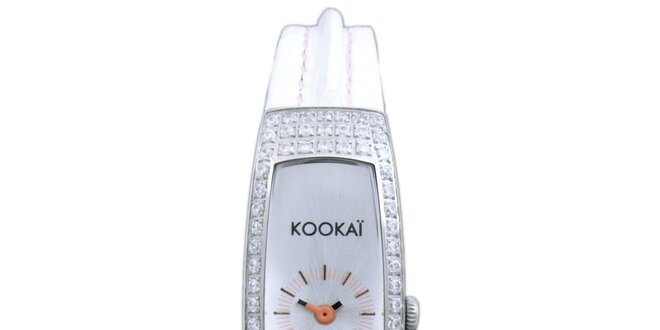Dámské bílé hodinky Kookai s třpytivým ciferníkem