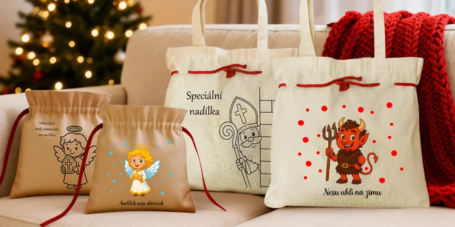 Mikulášské sáčky i tašky s potiskem