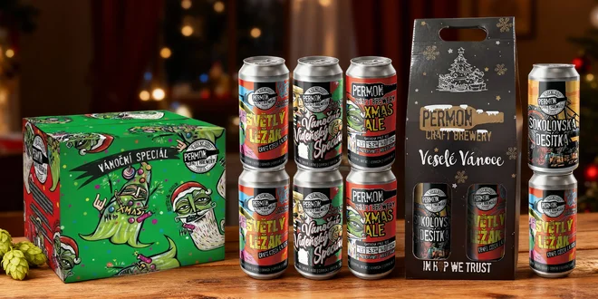 Vánoční balení piv Permon: ležák, ALE i speciál 13°