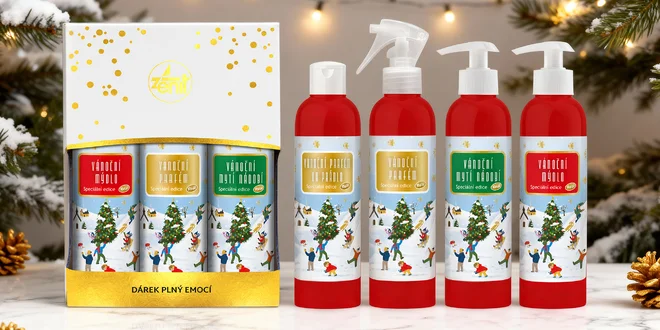 Vánoční mýdlo, parfém na prádlo i dárkové balíčky