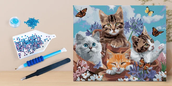 Diamantové malování podle čísel: andělé, zvířata i krajinky