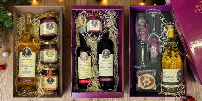 Dárkové balíčky moravských vín a delikates