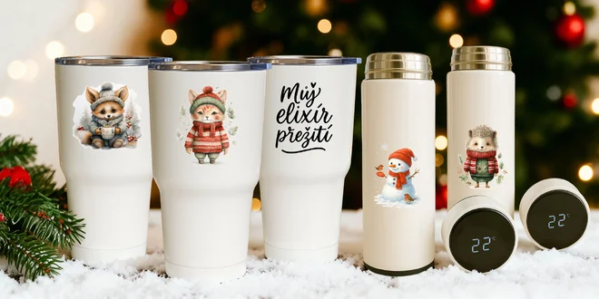 Termohrnek nebo termoláhev s potiskem, 400–⁠⁠⁠⁠⁠⁠900 ml