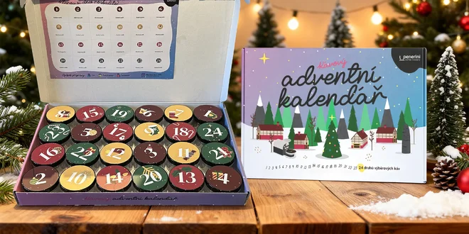Adventní kalendář s výběrovou kávou Penerini