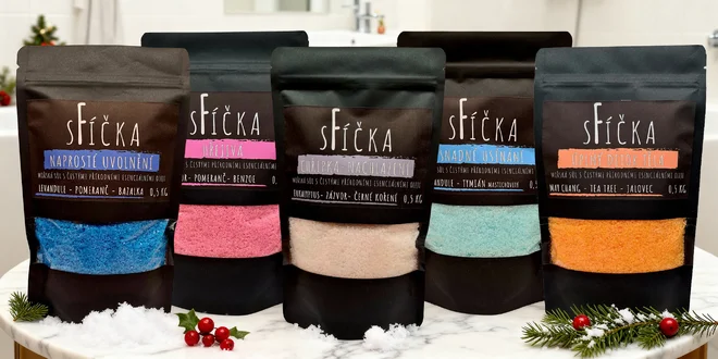 Mořské soli do koupele od české firmy: 500 g i balení 8 ks