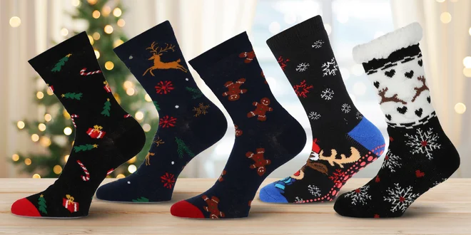 Ponožky s vánočními motivy pro celou rodinu