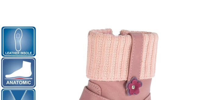 Dětské růžové anatomicky tvarovné boty Beppi