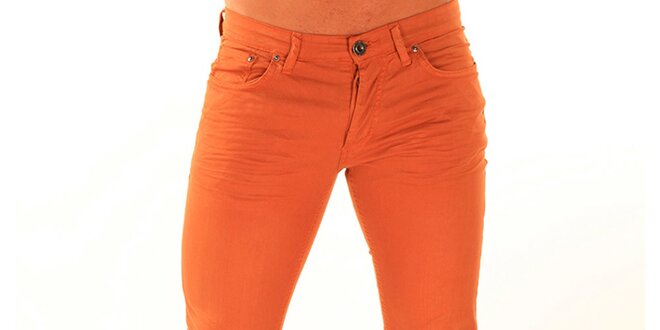 Pánské oranžové kalhoty New Caro
