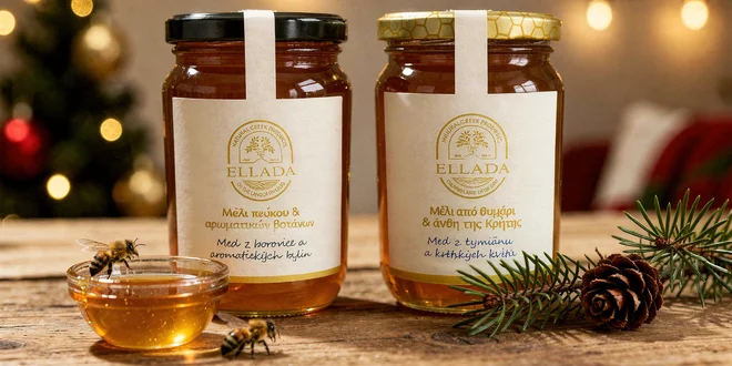 Med z Kréty: z borovice a bylin či tymiánu a květů