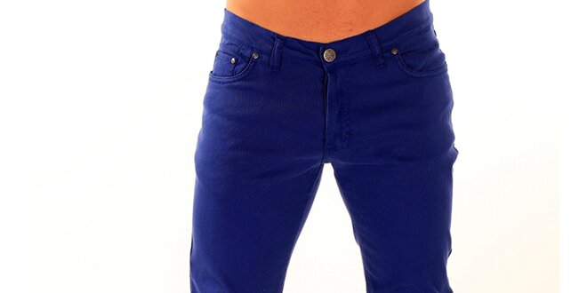 Pánské výrazně modré kalhoty New Caro