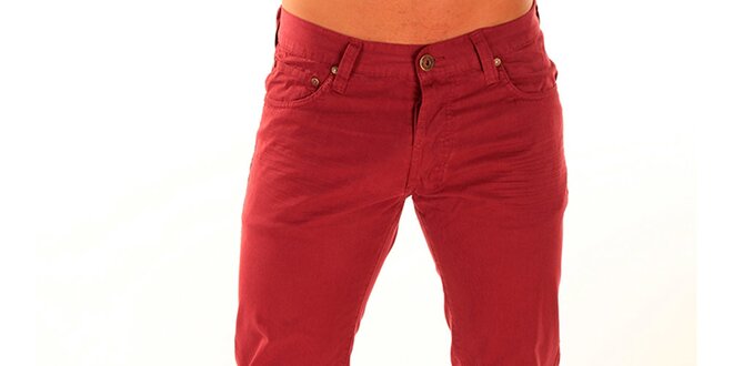 Pánské červené chino kalhoty New Caro