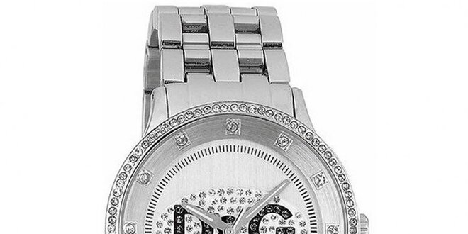Dámske hodinky s kulatým pouzdrem osázeným zirkony Dolce & Gabbana