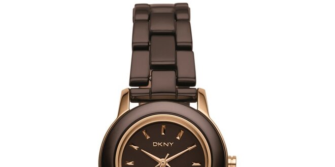 Dámské hnědé hodinky DKNY