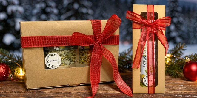 Dárkové balíčky bio řeckých specialit Yamas