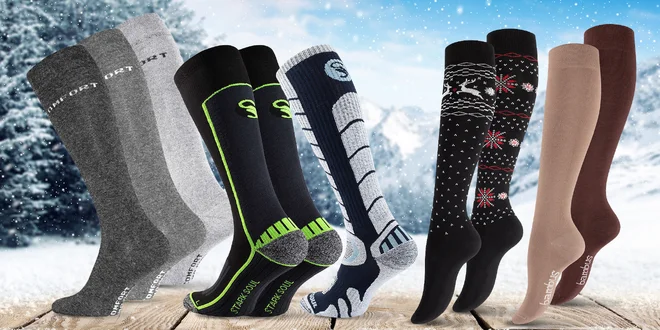 Podkolenky: kompresní, na lyžování i běžné nošení