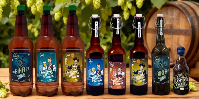 Balení 6 tišnovských spodně kvašených piv či speciálů