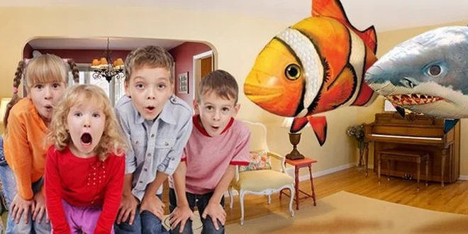 55 eur za rybu Air swimmers a 250 litrovú fľašu hélia