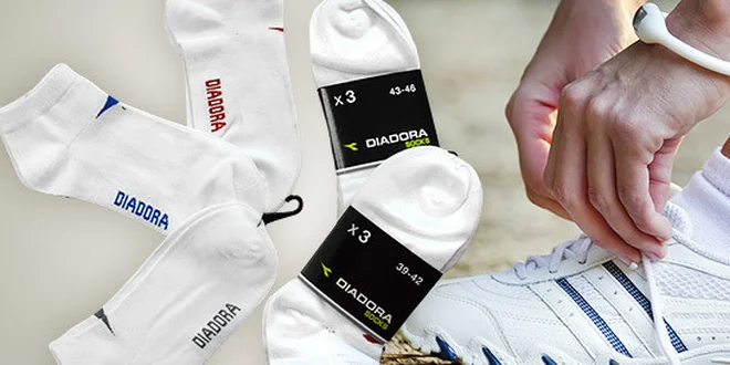 3 páry členkových ponožiek DIADORA
