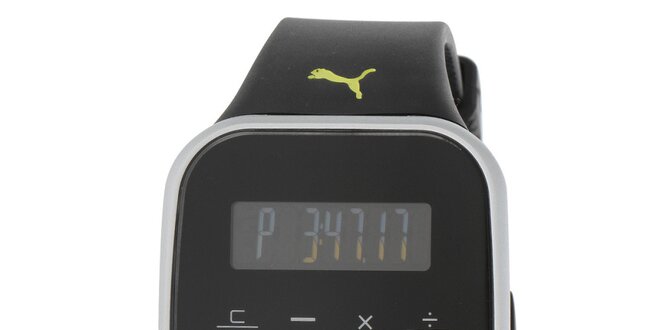 Pánské digitální hodinky s černým řemínkem Puma