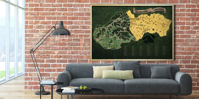 Stieracie mapy sveta, Európy alebo Slovenska Deluxe XL